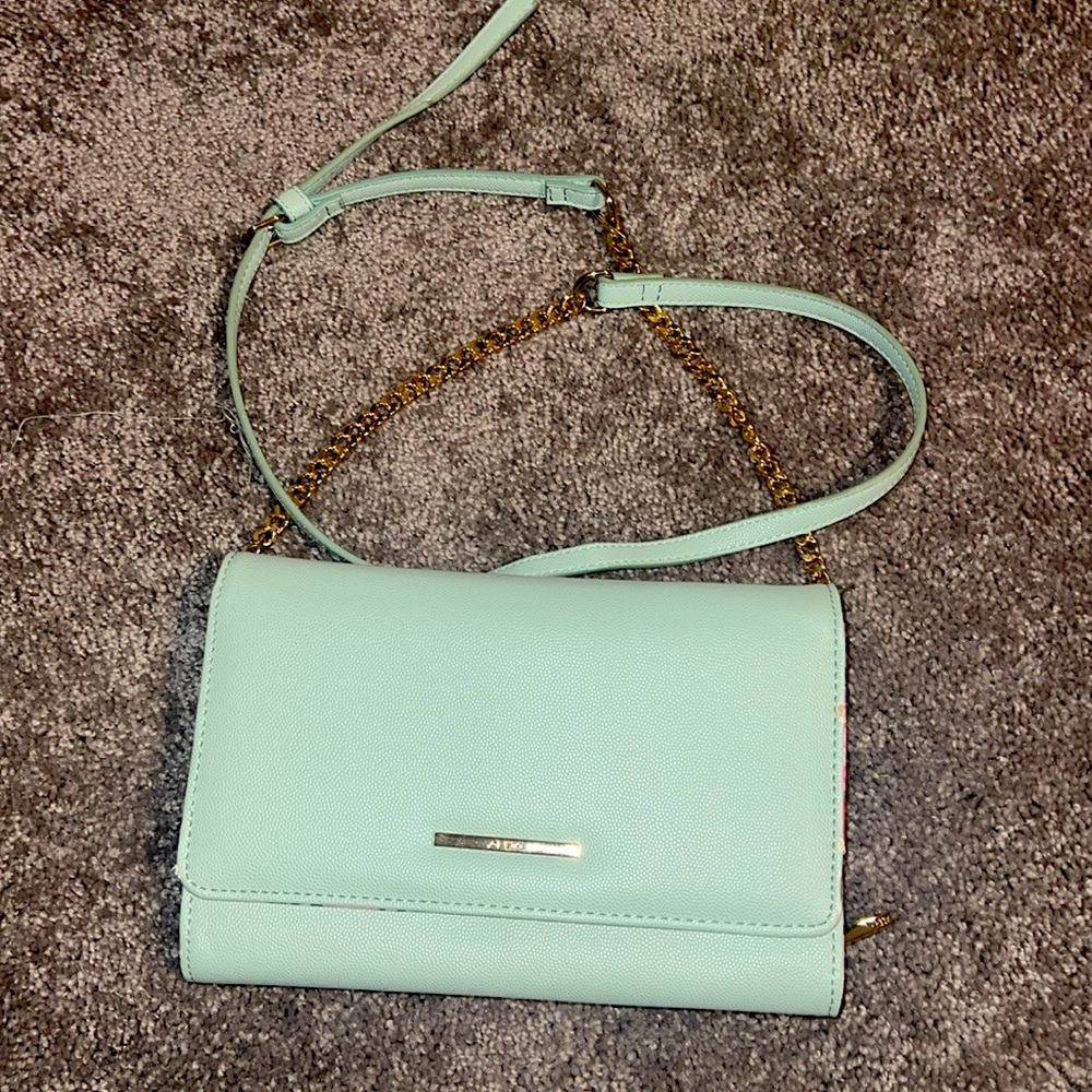 Aldo blue clutch bag